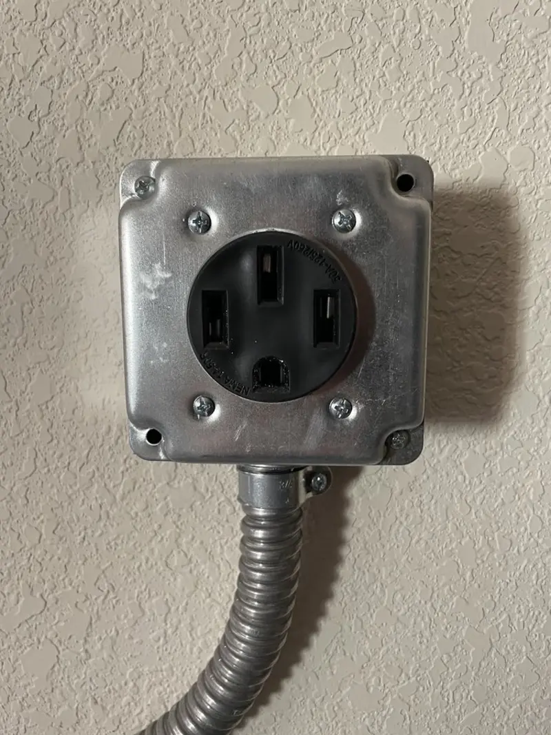 NEMA 14-50 outlet installed for Smart Home Electrical in Green